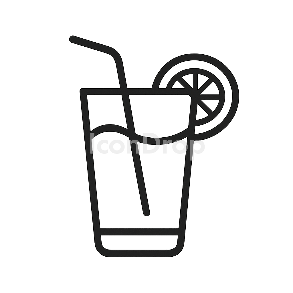 Icon Juice Glass Outline