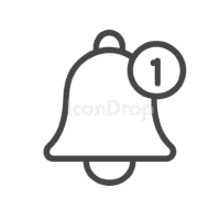 プッシュ通知のアイコン（アウトライン）