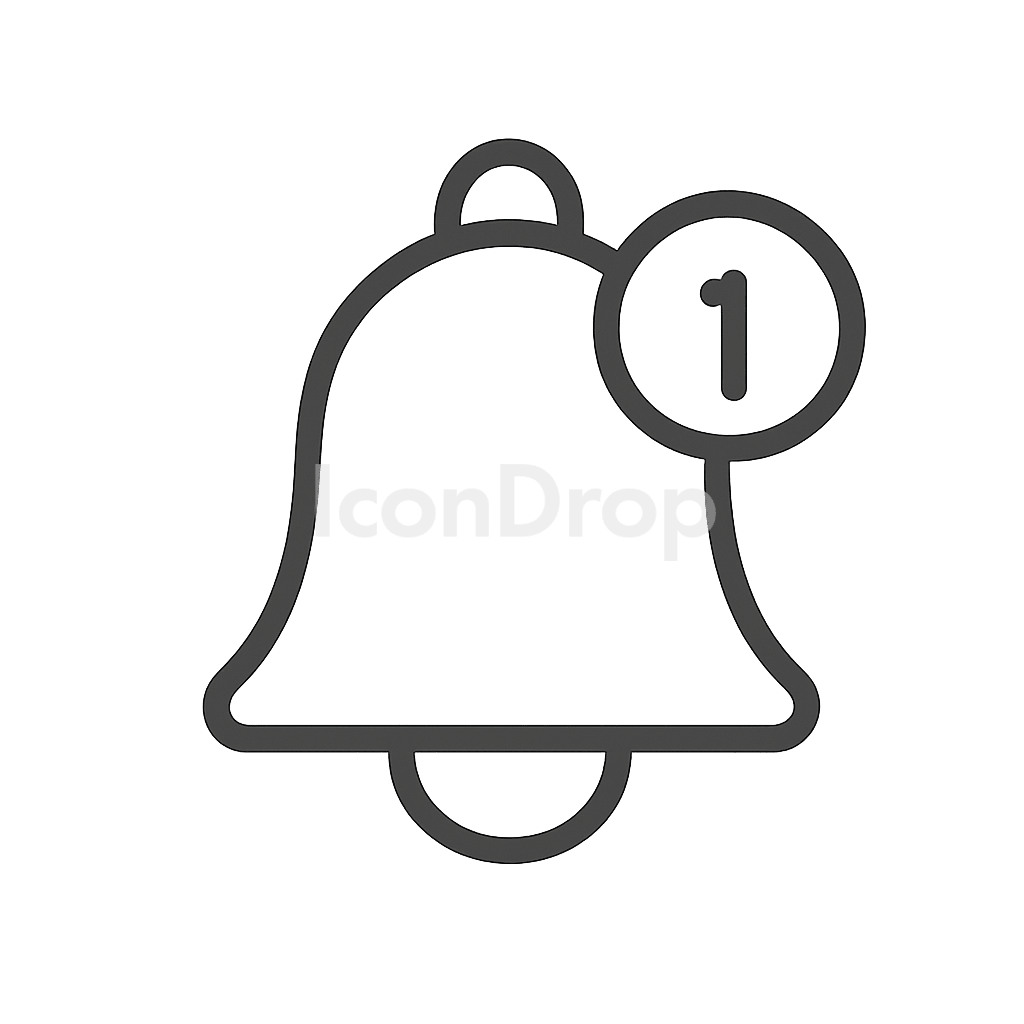 プッシュ通知のアイコン アウトライン