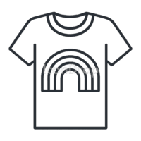Icon Rainbow Shirt Outline
