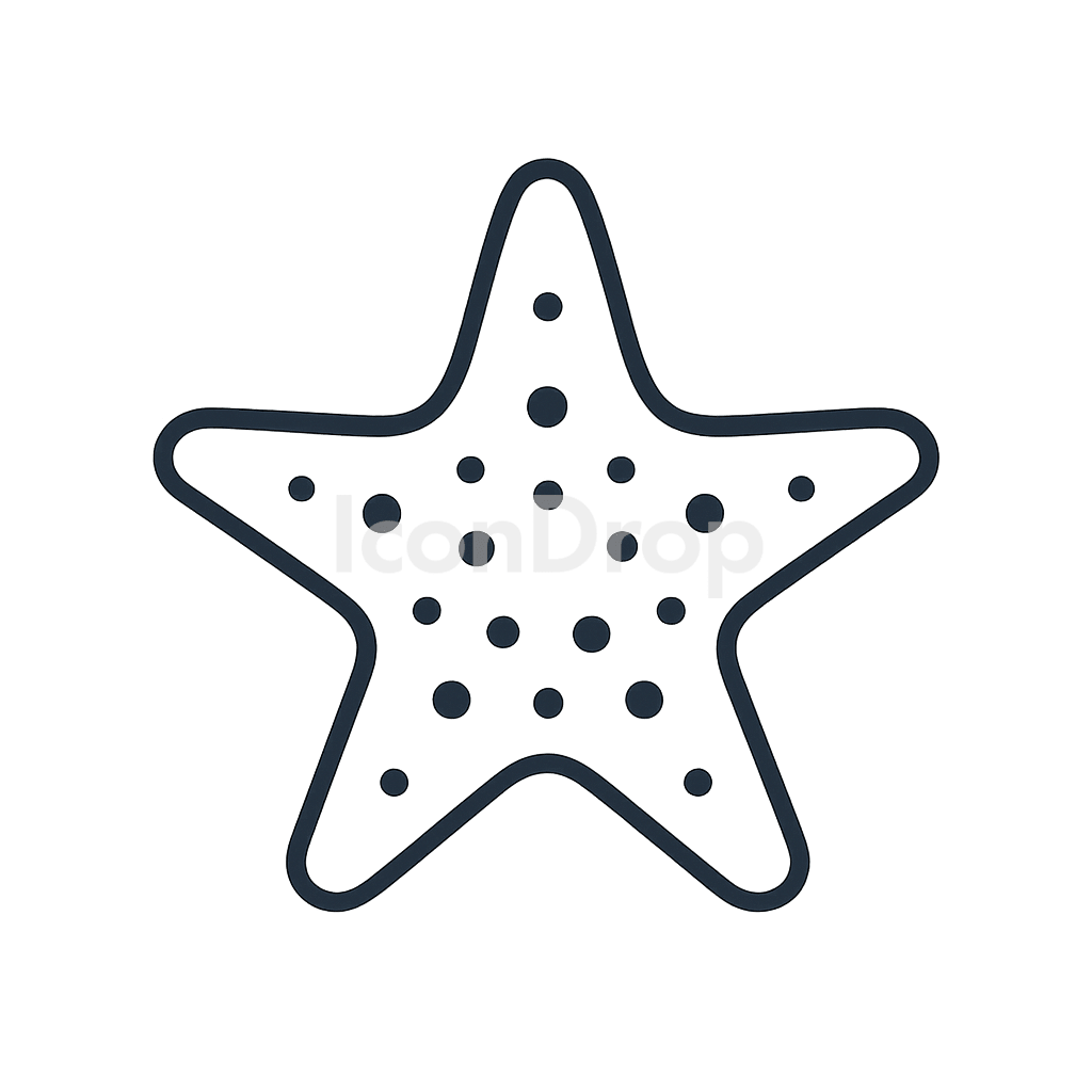 Icon Sea Star Outline