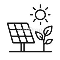 Icon Solar Plant Outline