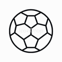 サッカーボールのアイコン（アウトライン）