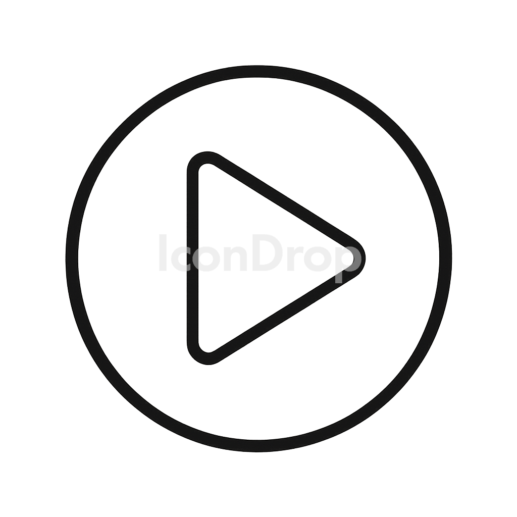 Icon Start Button Outline