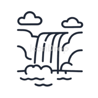 Icon Waterfall Outline