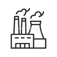 Industrial Plant Icon Outline