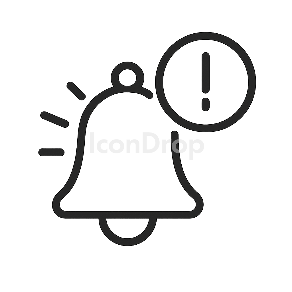 即時通知のアイコン アウトライン