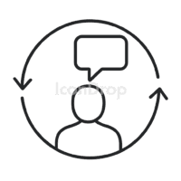 Internal Communication Icon Outline