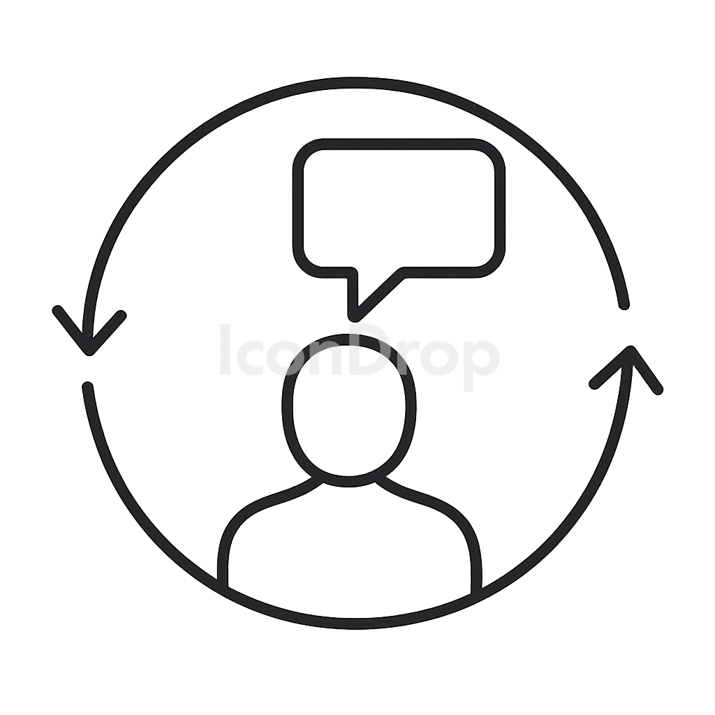 Internal Communication Icon Outline