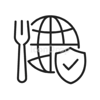 International Food Safety Icons Outline