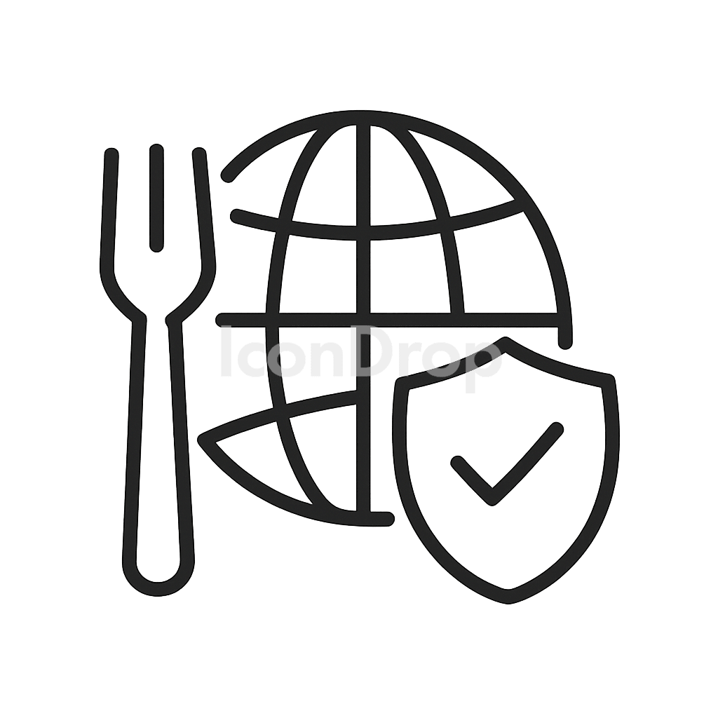 International Food Safety Icons Outline