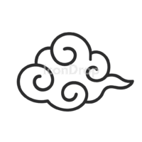 Japanese Cloud Icon Outline
