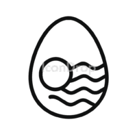 Japanese Egg Icon Outline
