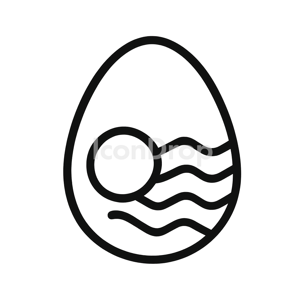Japanese Egg Icon Outline