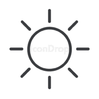 Japanese Sun Icon Outline