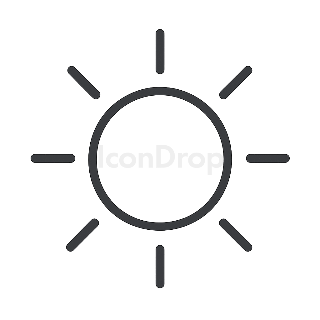 Japanese Sun Icon Outline
