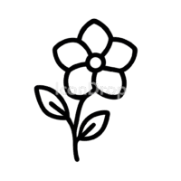 ジャスミンの花のアイコン(アウトライン)