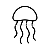 クラゲのアイコン（アウトライン）