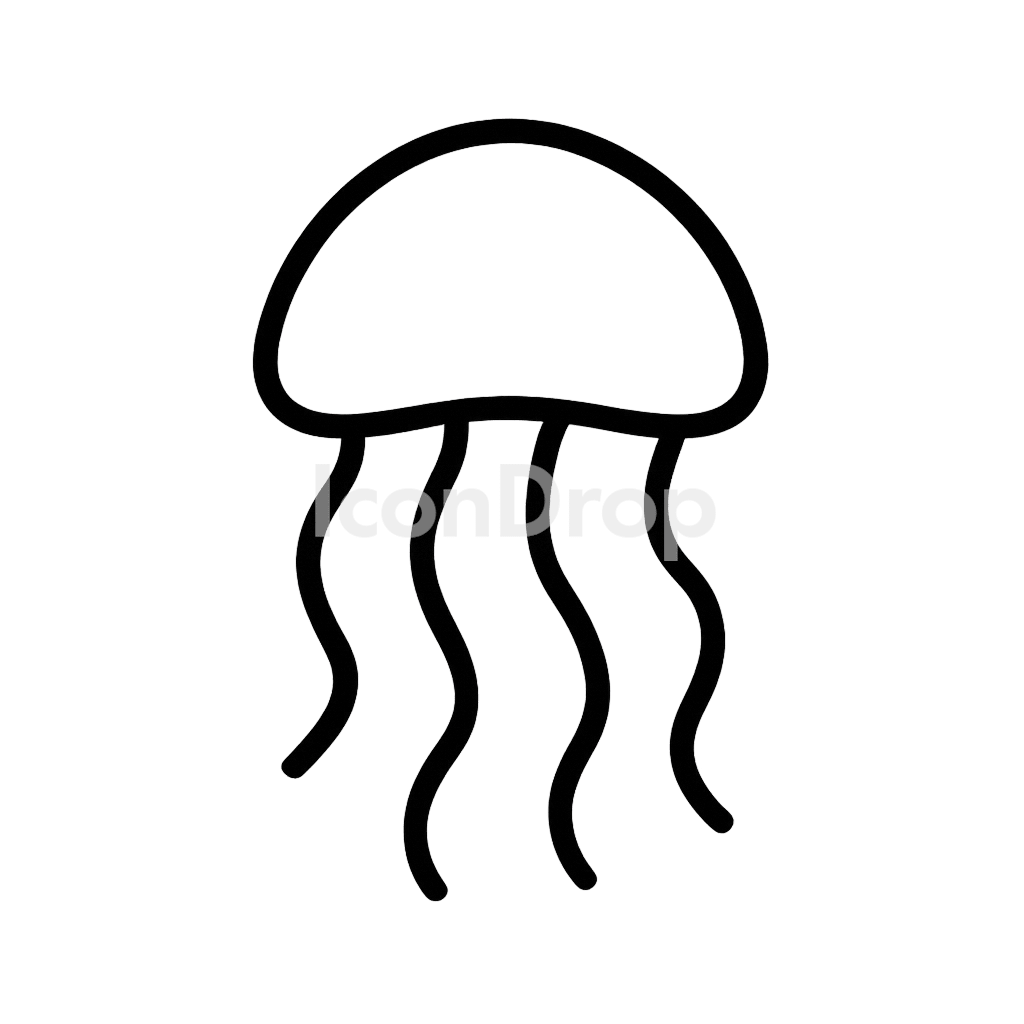 クラゲのアイコン アウトライン
