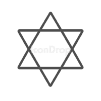 Jewish Star Icon Outline