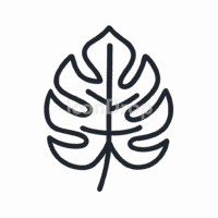 ジャングルの葉のアイコン（アウトライン）