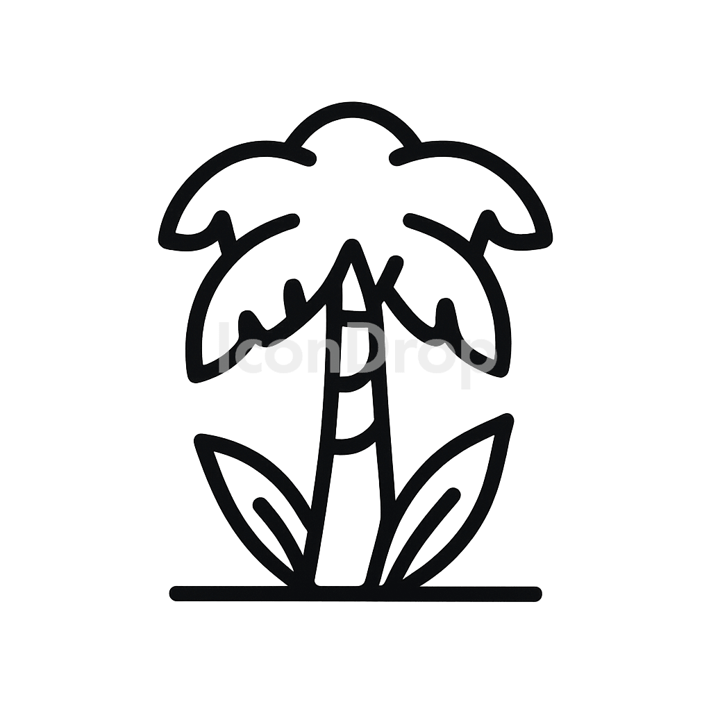 ジャングルツリーのアイコン アウトライン