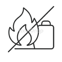 Keep Away From Fire Icon Outline