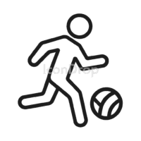 キックボールのアイコン(アウトライン)