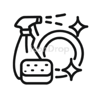 Kitchen Cleaning Icon Outline