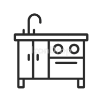 Kitchen Counter Icon Outline