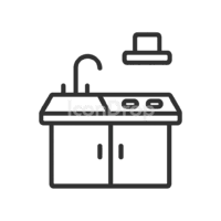 Kitchen Countertop Icon Outline