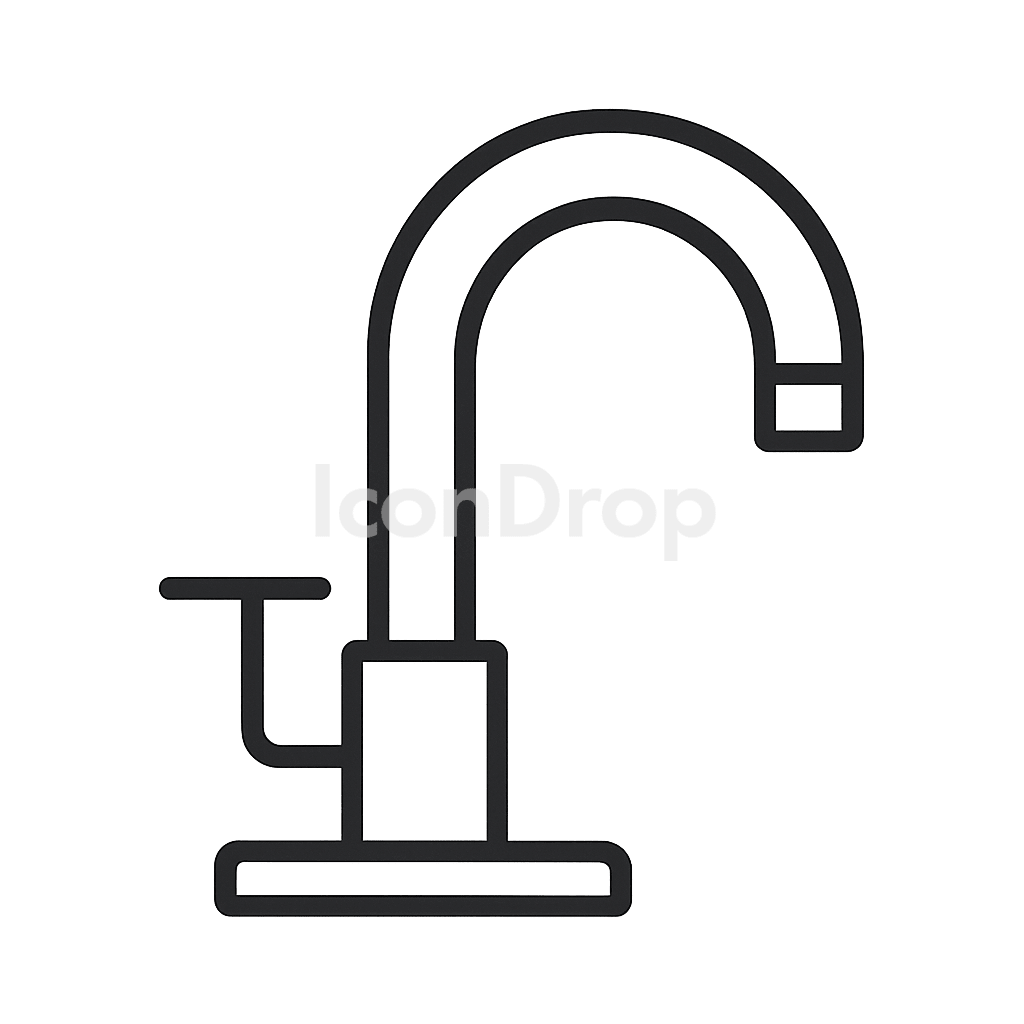 Kitchen Faucet Icon Outline