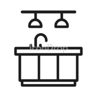 Kitchen Island Icon Outline