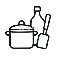 Kitchen Items Icon Outline