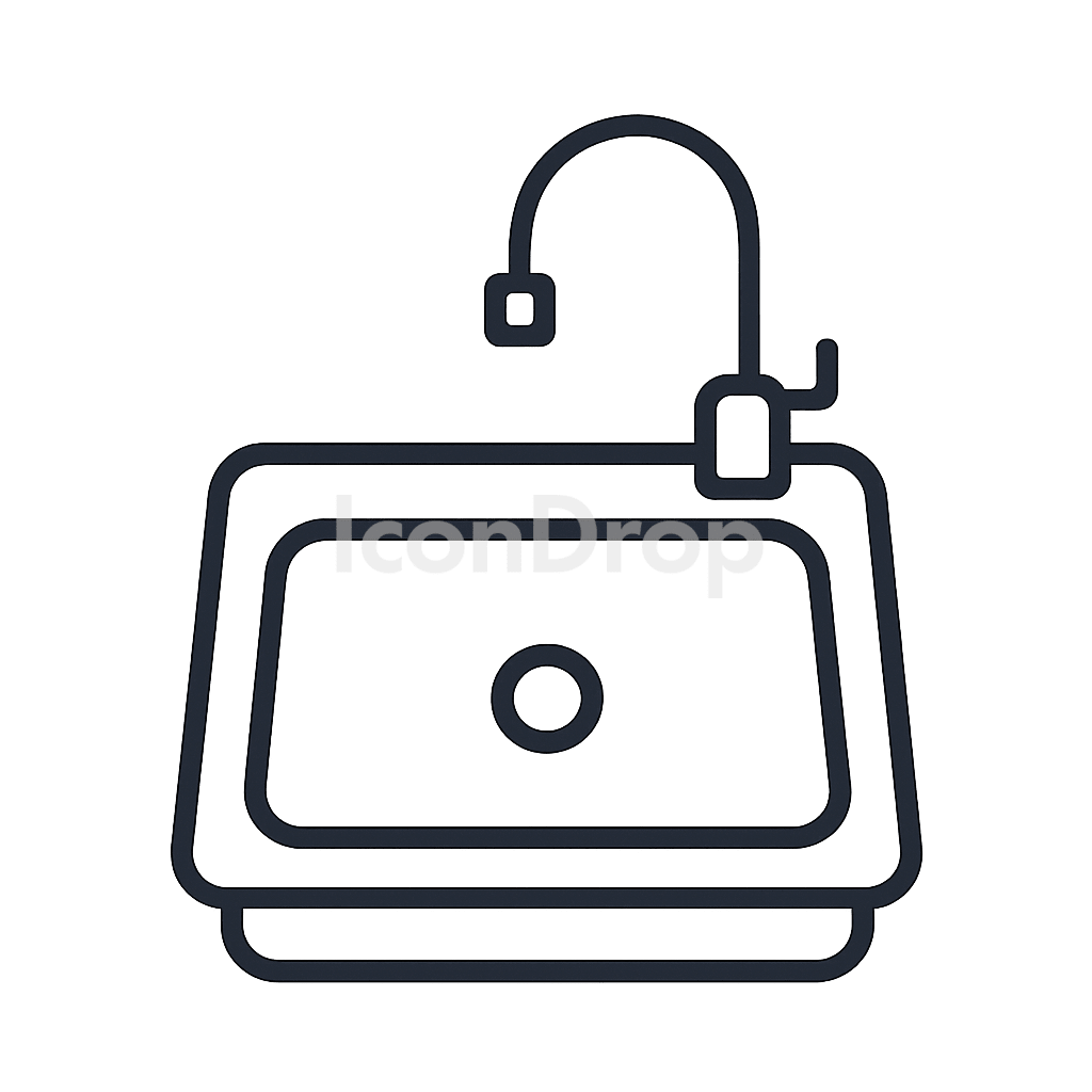 Kitchen Sink Icon Outline