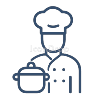 Kitchen Staff Icon Outline