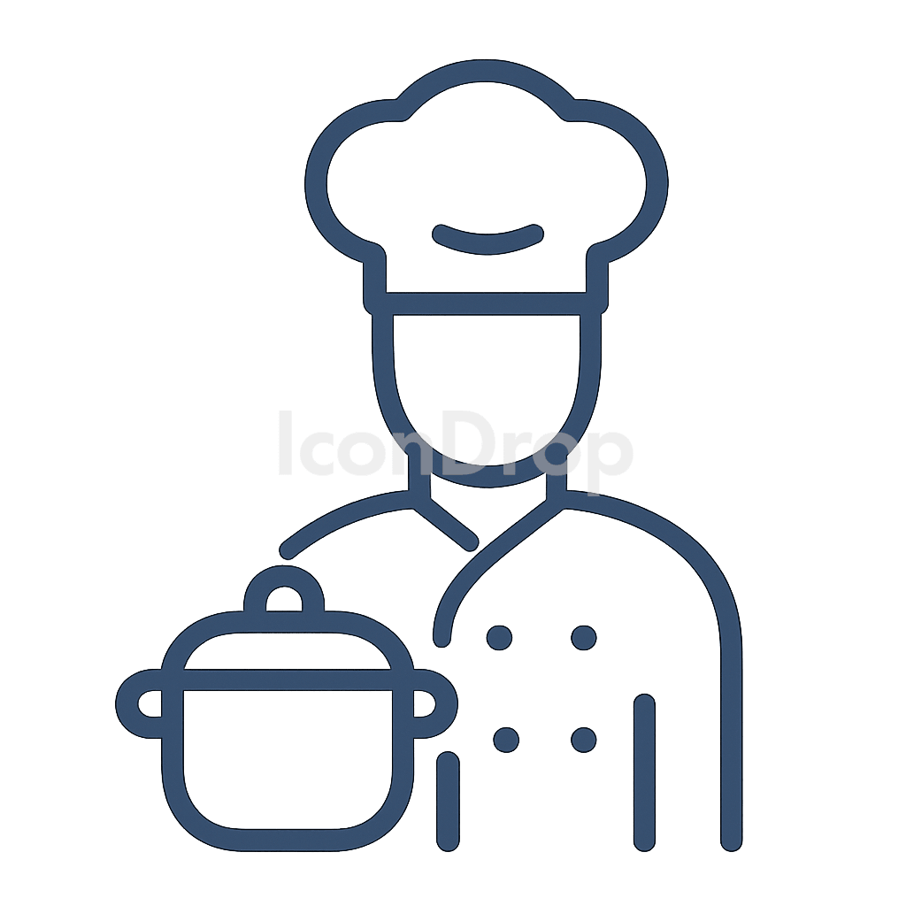 Kitchen Staff Icon Outline