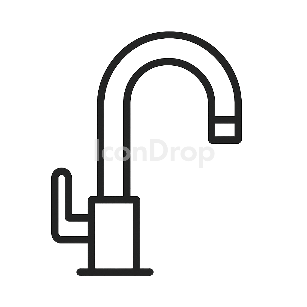 Kitchen Tap Icon Outline