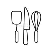 Kitchen Tools Icon Outline