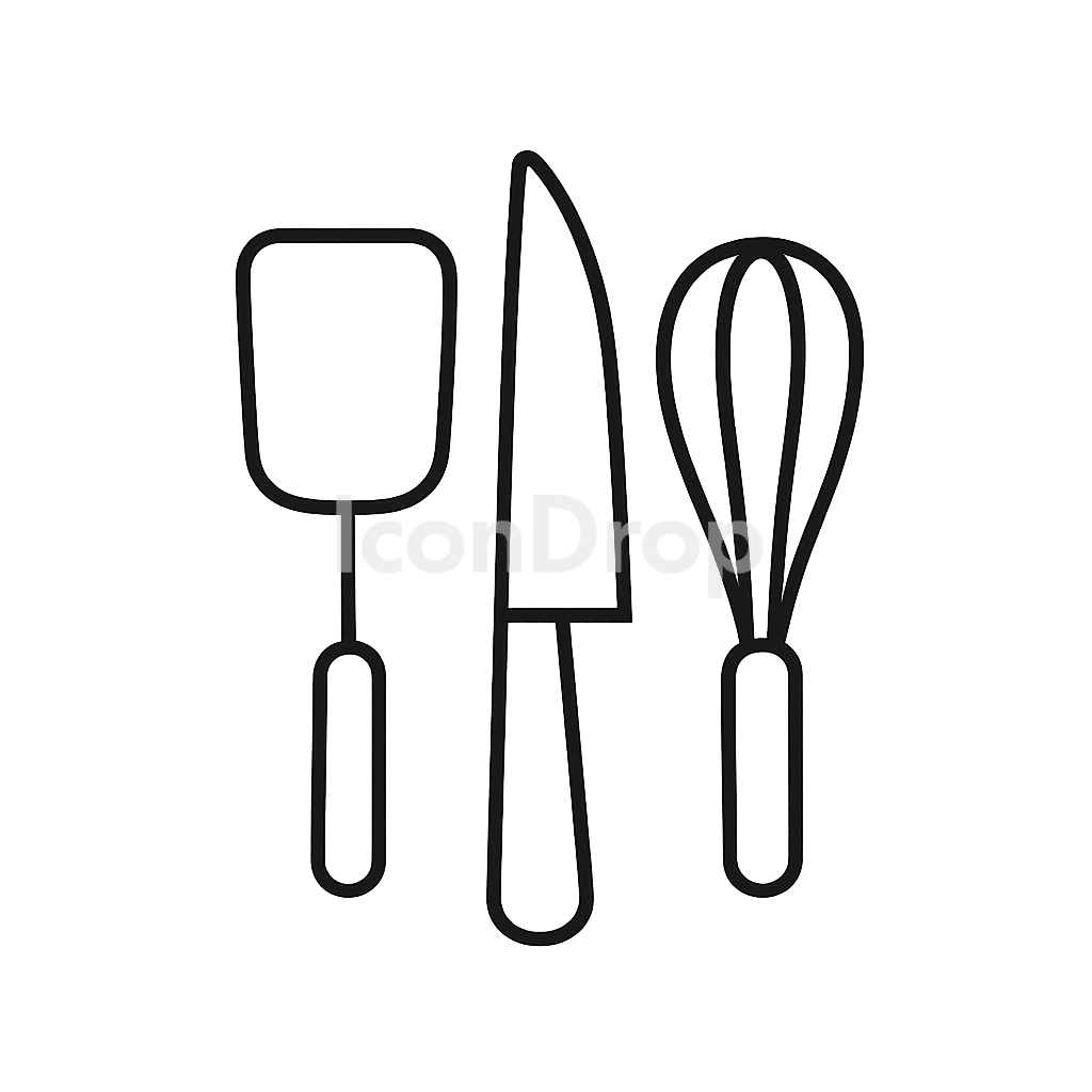 Kitchen Tools Icon Outline