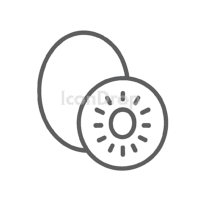 Kiwi Fruit Icon Outline