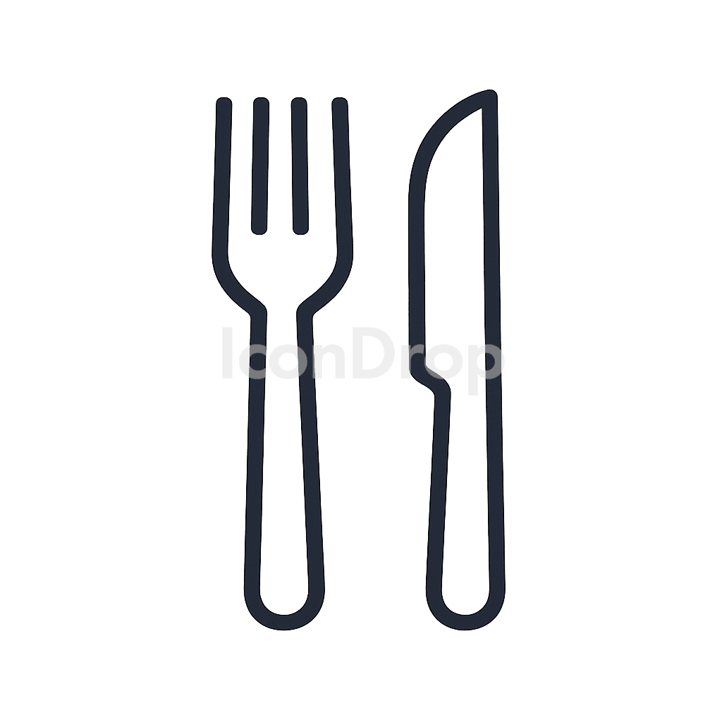 Knife And Fork Icon Outline