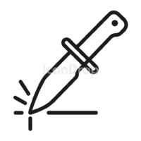 Knife Hit Icon Outline