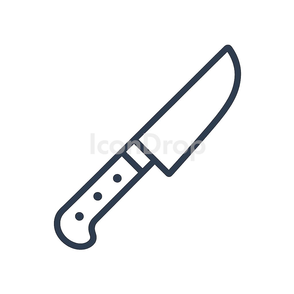 ナイフツールのアイコン アウトライン