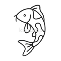 鯉のアイコン（アウトライン）