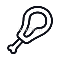 Lamb Meat Icon Outline