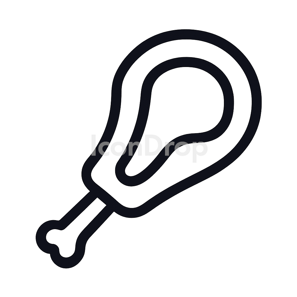 Lamb Meat Icon Outline
