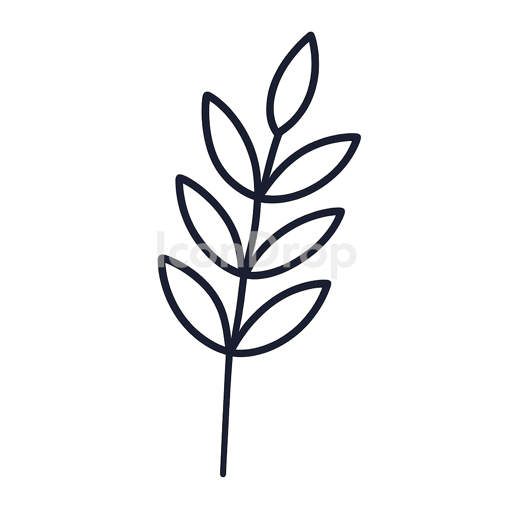 Laurel Leaf Icon Outline