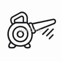 Leaf Blower Icon Outline