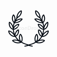 Leaf Crown Icon Outline